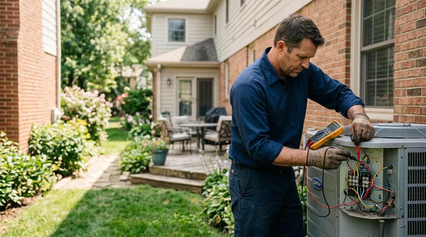 HVAC technician working near Tyler Hill, PA